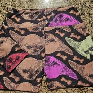 Colorful Dog Print Shorts
